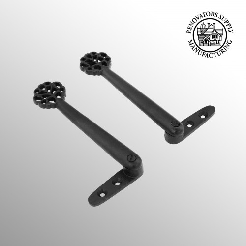 Stair Carpet Runner Holder Clip Pair Solid Aluminium Black Gloss image-2