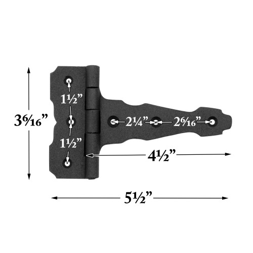 Black Cast Iron T Strap Gate Hinges Rust Resistant Cast Iron image-9