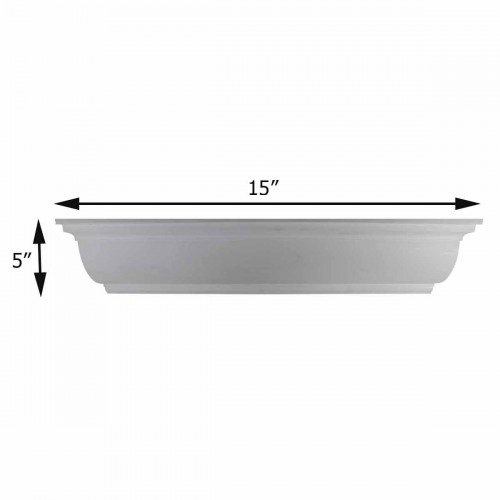 Cornice White Urethane Sample of 12397 15" image-7
