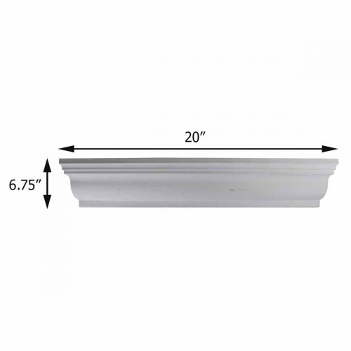 Cornice White Urethane Sample of 12421 20" image-7