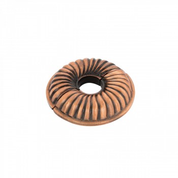 Radiator Flange Antique Copper Oil Rubbed Le Cruller 1/2" (IPS) pipe flange 7/8" inside diameter; 3-1/8" outside diameter 