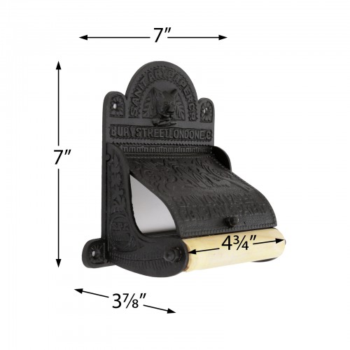 Black Wall Mount Toilet Tissue Paper Aluminum Holder 6.9" W image-12