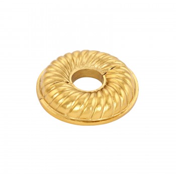 Radiator Flange Le Cruller Brass 3/4" (IPS) pipe flange: 1" inside diameter; 3-1/8" outside diameter 