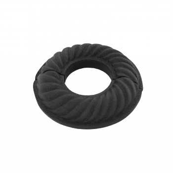 Radiator Flange Le Cruller Black 1" (IPS) pipe flange: 1-3/8" inside diameter; 3-1/8" outside diameter 