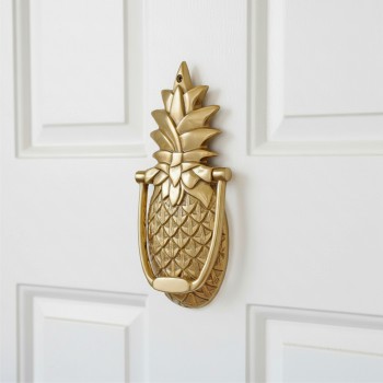 Door Knocker Brass Vintage Door Hardware Pineapple Door Knocker 8" X 4" 
