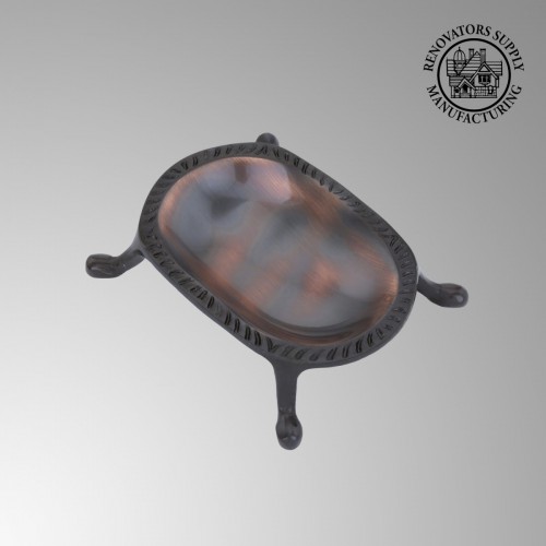 Freestanding Vintage Oil Rubbed Bronze Polished Brass Soap Dish Clawfoot Tub Style Traditional Soap Tray image-3