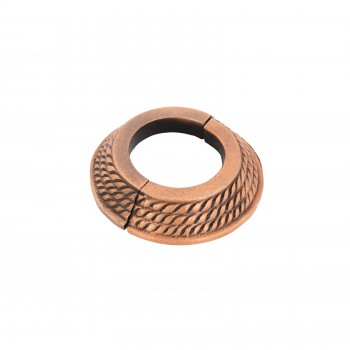 Triple Roped Radiator Flange Antique Copper 1.25"(IPS) pipe 1-3/4" ID 
