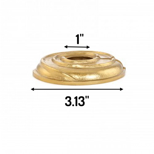 Aluminum Escutcheon Plate 3.13" OD Escutcheon 3/4" IPS Lacquered Brass Finish Radiator Flange image-8