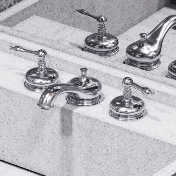 Chrome Widespread Bathroom Faucet 8" L Two Handles with Supply Lines and Drain 