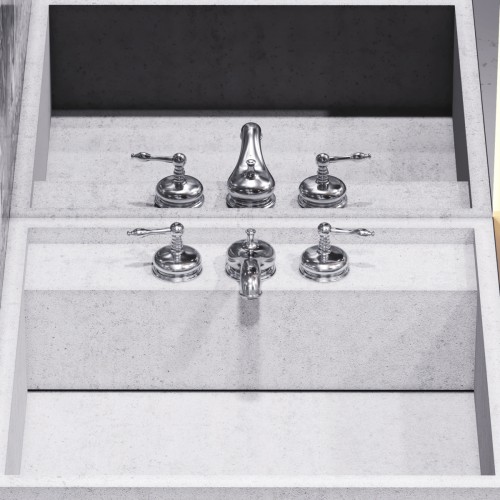 Chrome Widespread Bathroom Faucet 8" L Two Handles with Supply Lines and Drain image-2