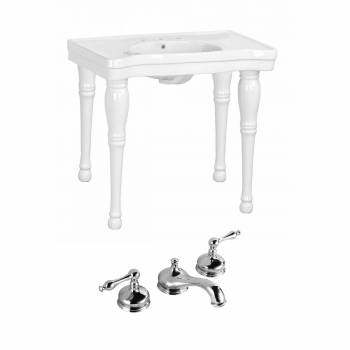 Belle Epoque White Vitreous China Belle Epoque Deluxe with Chrome Faucet - Pack of 12 