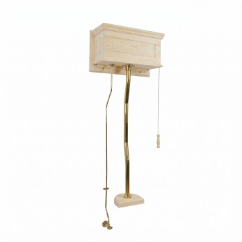 Unfinished Ready To Paint High Tank Pull Chain Toilet Conversion Kit Brass Z Pipe With Raised Tank 