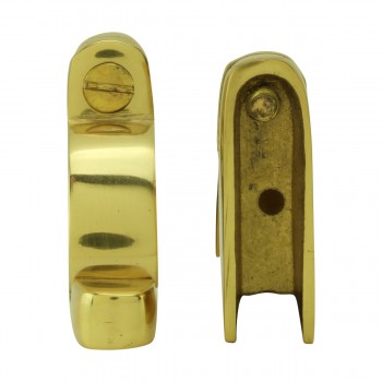 Stair Carpet Rods 28 in. Bright Brass Carpet Runner Rods with Holder Bracket Hardware image-3