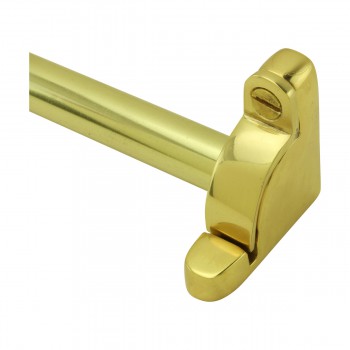 Stair Carpet Rods 28 in. Bright Brass Carpet Runner Rods with Holder Bracket Hardware image-4
