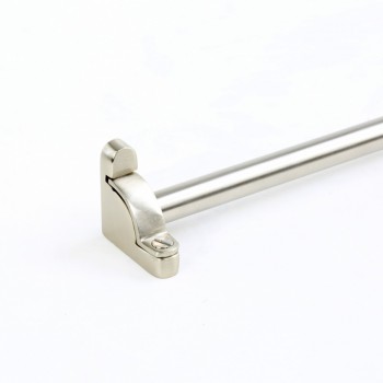 Satin Nickel finish Brass Carpet Rod 28Inch with Brackets image-1