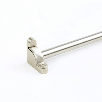 Satin Nickel finish Brass Carpet Rod 28" with Brackets (pack of 13) image-1