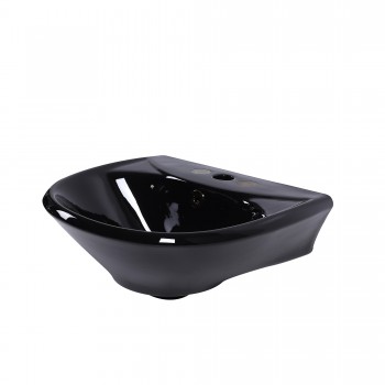 Black Small Sink Basin with Centerset Faucet Holes - Sink Basin Only 