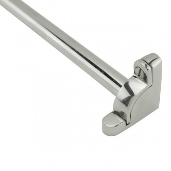 Polished chrome finish Brass Stair Carpet Rod 28 Inch with Brackets image-4