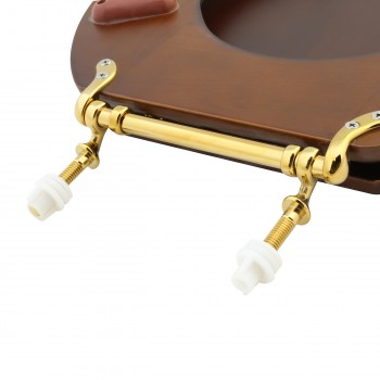 Titanium plated brass color PVD  304 stainless steel toilet seat hinge image-3