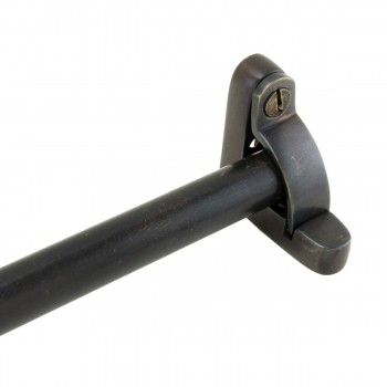 Oil rubbed bronze finish Brass Carpet Rod 28" with Brackets image-1
