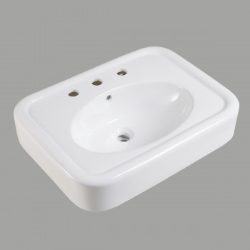 Bathroom pedestal sink basin only image-5