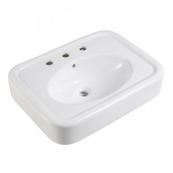 Bathroom pedestal sink basin only image-1