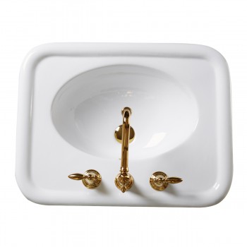 White Vitreous China Pedestal Bathroom Sink with Montague Design image-2