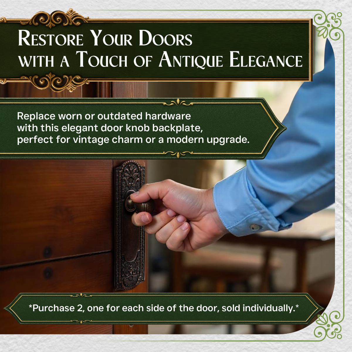 Black Door Plate Bronze Solid Brass Finish Without Keyhole image-5