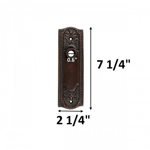 Black Door Plate Bronze Solid Brass Finish Without Keyhole image-8