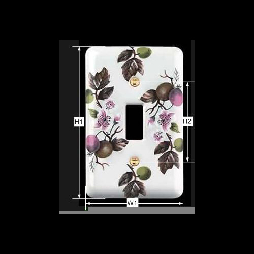 Switch Plate White Porcelain Single Toggle/Dimmer image-3