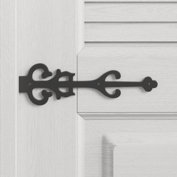 Black Wrought Iron Dummy Strap Hinge 11" Door Dummy Hinge 