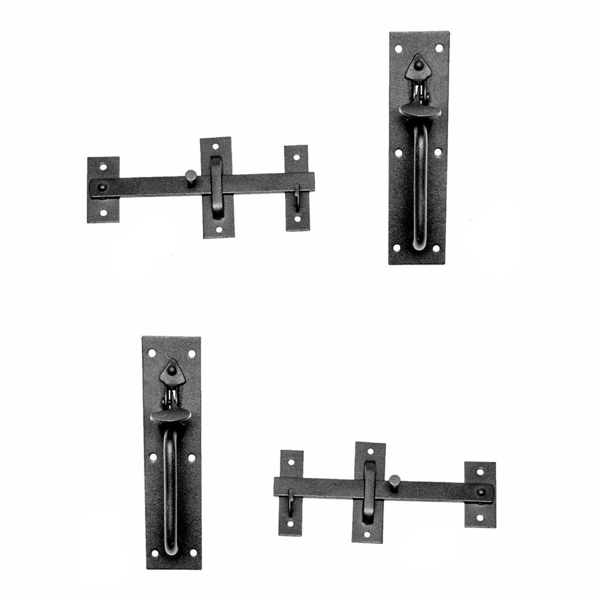Wrought Iron Gate Latch Lock Norfolk Black 7 Inch