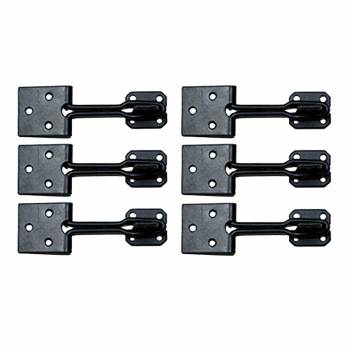 Black Door Hasp Door Lock Latch Wrought Iron Wire 3" Pack of 6 