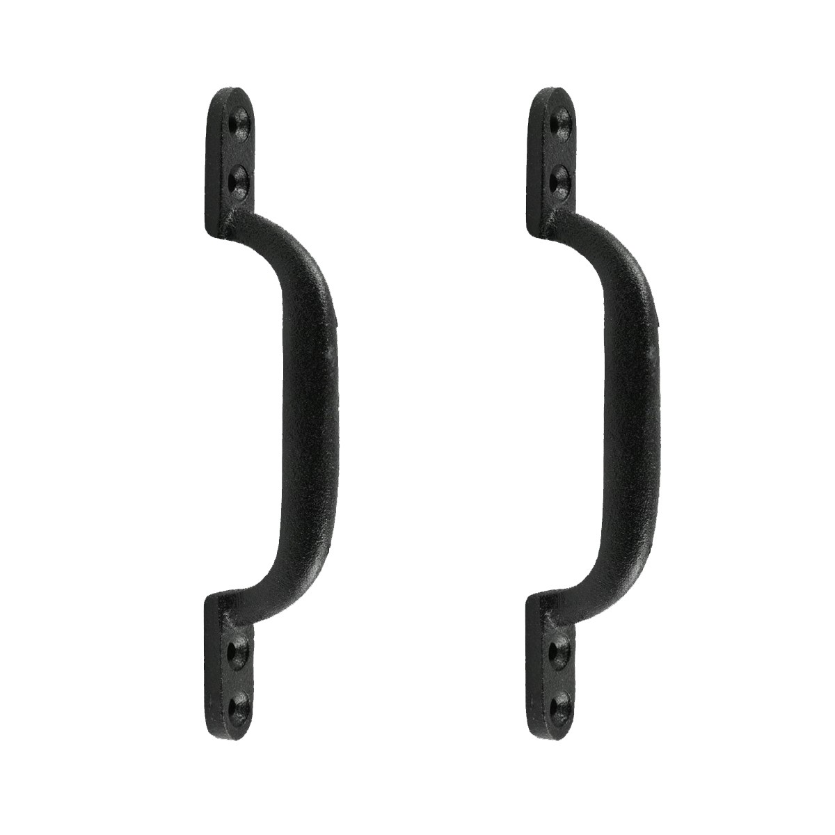 2 Door Pull Black Wrought Iron Pull 6"