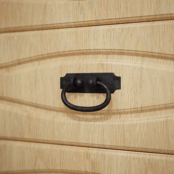 Black Wrought Iron Cabinet Pulls Antique Hepplewhite Handles 5.25 Inches Wide Drop Style Ring Drawer Pulls Rust Resistant Powder Coated Dresser Handles with Mounting Hardware 