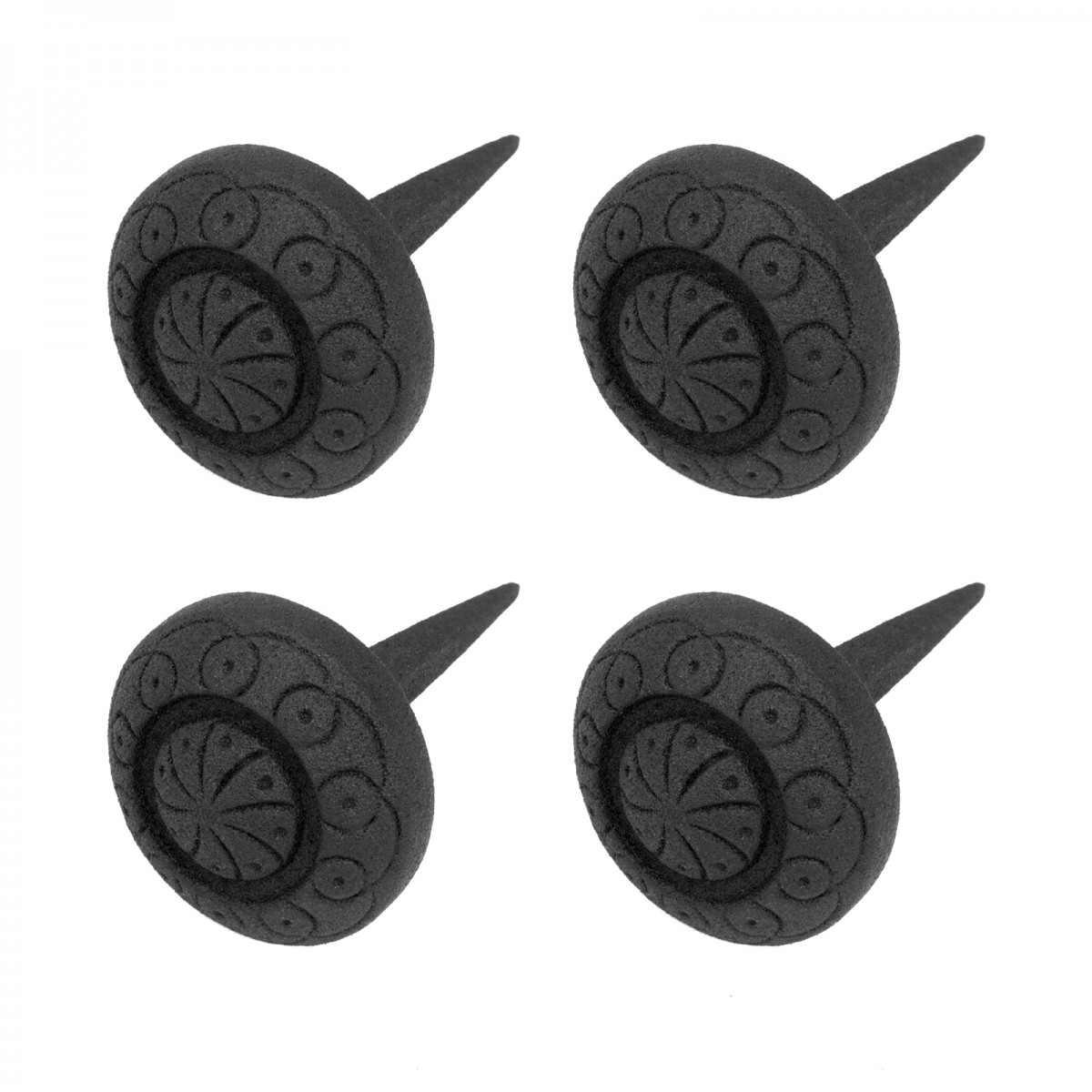 4 Black Iron Nails Round Clavos Decorative Wrought Iron Nails 3 Inch X
