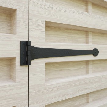 Black Door Gate Strap Hinge Wrought Iron Spade Tip Gate Hinge 