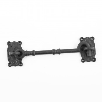 Renovators Supply Cabin Privacy Hook Eye Latch Black Iron 7.25 Inch Set of 3