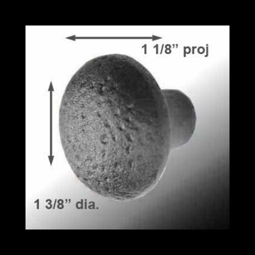 Antique Rustic Kitchen Cabinet Knobs Set of 10 Wrought Iron - 1-1/4" Diameter image-7