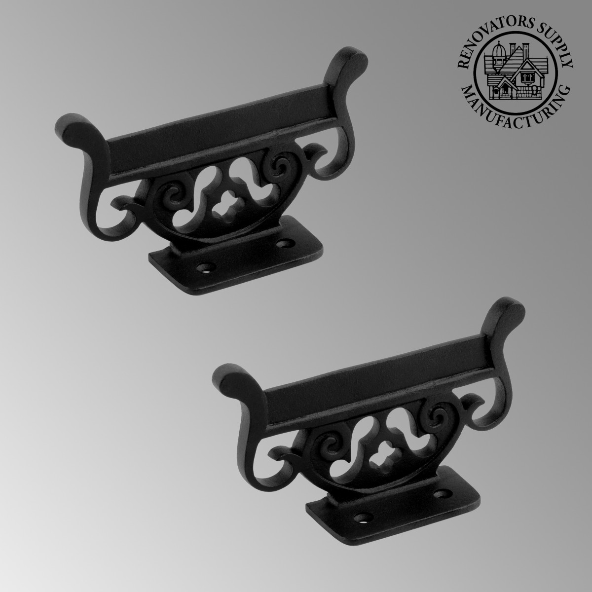 Antique Vintage Boot Scraper Black Wrought Iron Pack of 2