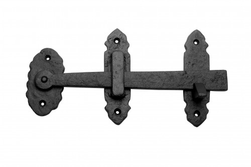 Black Door Latch Wrought Iron Colonial Style Front Door Latch Lock Pack of 10 image-6