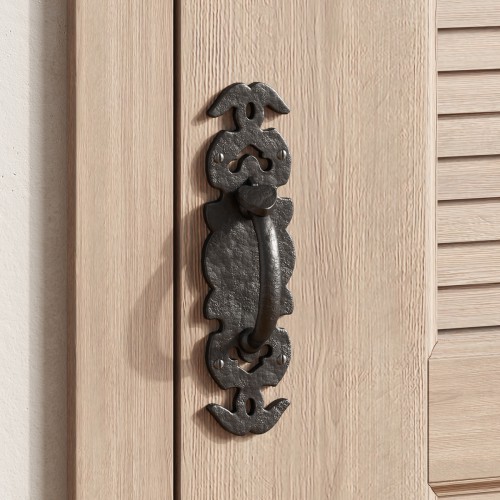 Black Door Latch Wrought Iron Colonial Style Front Door Latch Lock Pack of 10 image-2