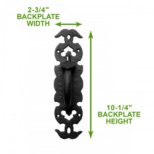 Black Door Latch Wrought Iron Colonial Style Front Door Latch Lock Pack of 10 image-17