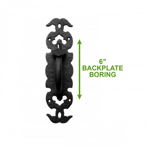 Black Door Latch Wrought Iron Colonial Style Front Door Latch Lock Pack of 10 image-18