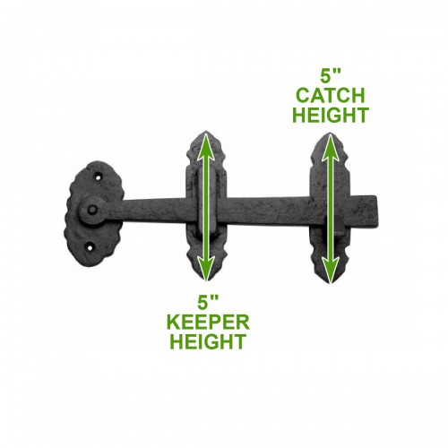 Black Door Latch Wrought Iron Colonial Style Front Door Latch Lock Pack of 10 image-19