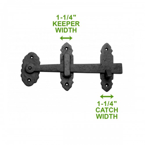 Black Door Latch Wrought Iron Colonial Style Front Door Latch Lock Pack of 10 image-20