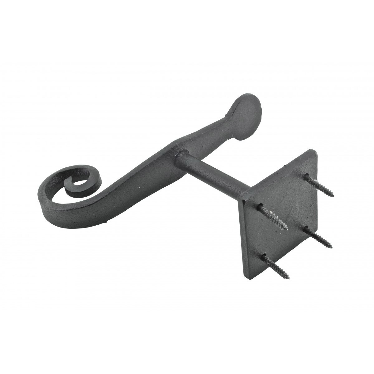 Shutter Dog Rat Tail Hand Iron Black Rustproof Finish Pair Item