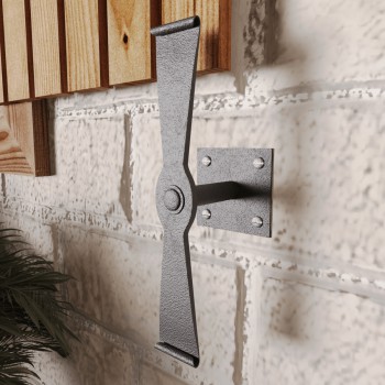 Black Wrought Iron Shutter Dogs 5.8"L Window Hardware Set 1 Pair 