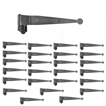 Pintle Hinge Strap For Doors Black Iron Shutter Hinge Offset 2" Pack of 25 
