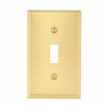 Brass Toggle Switch Plate Rectangular Wall Plate 4.5" H x 2.75" W Standard Size 